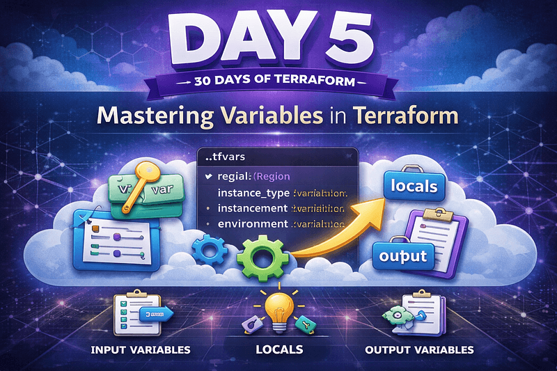 Day 5 of #30DaysOfTerraform — Mastering Variables for Flexible Infrastructure